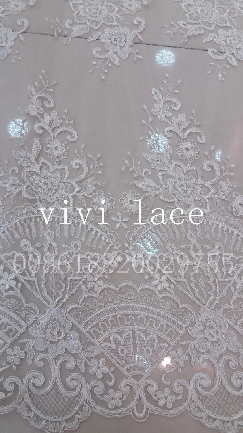 

xi270# offwhite luxury tense classic nice cord french net mesh tulle lace fabric for sawing/ wedding/evening dress/party