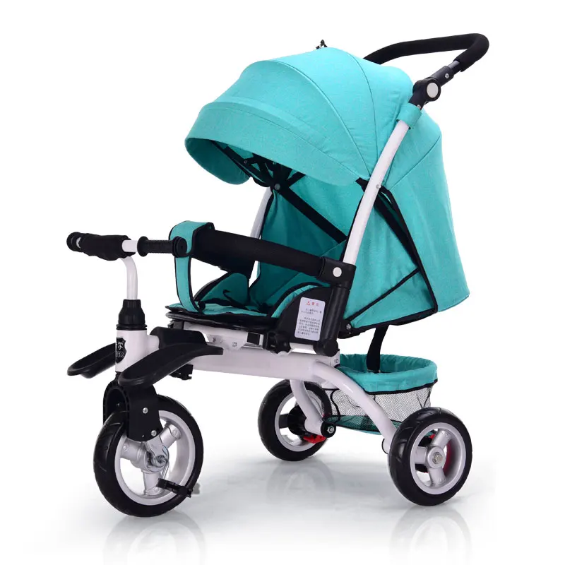 3 в 1 может лежать на плоском трехколесном велосипеде для младенцев, От 0 до 6 лет, складные коляски для детей, трехколесная коляска