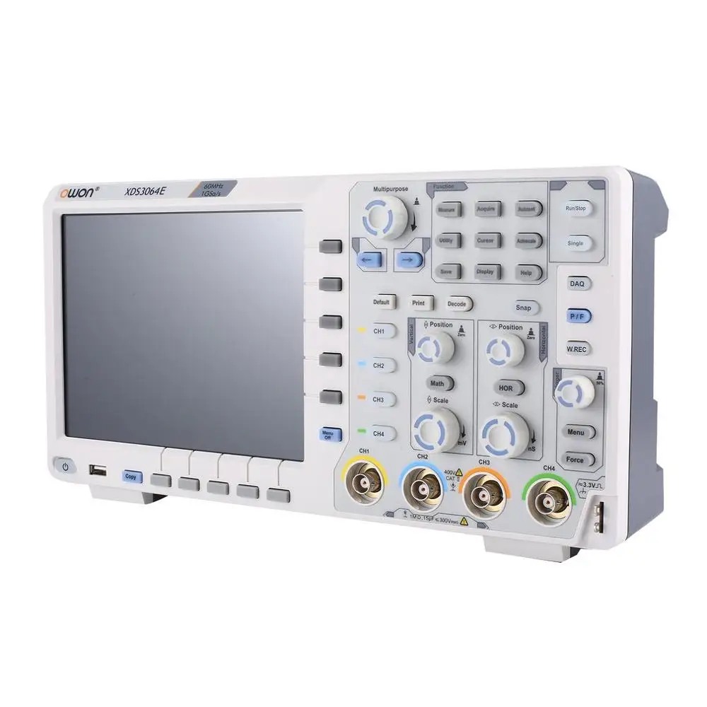

OWON 60MHz 4 Channels 8 bits Touchscreen Low Noise Oscilloscope LCD Display Digital Storage Oscilloscope Scopemeter