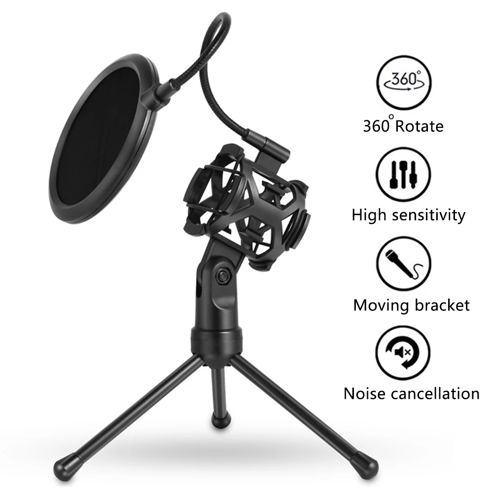 Держатель для микрофона настольная подставка для штатива анти-спрей сетчатый комплект