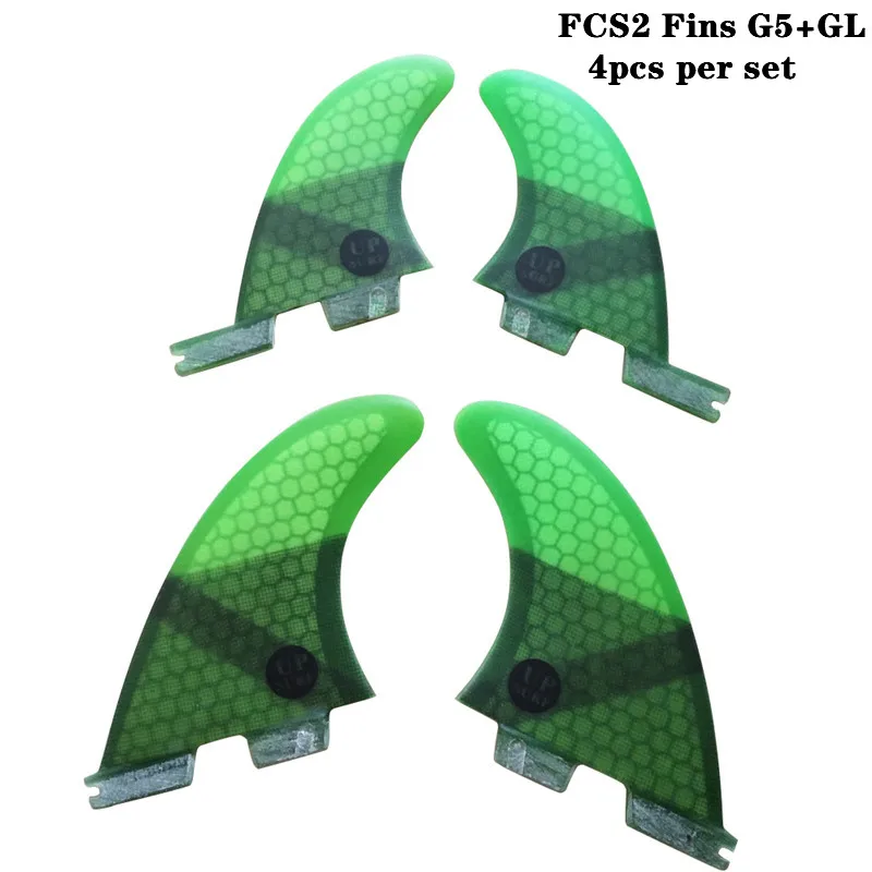 Доска для серфинга FCS2 G5+ GL плавники черный/синий/красный/зеленый цвет соты из стекловолокна плавник Quad fin Набор
