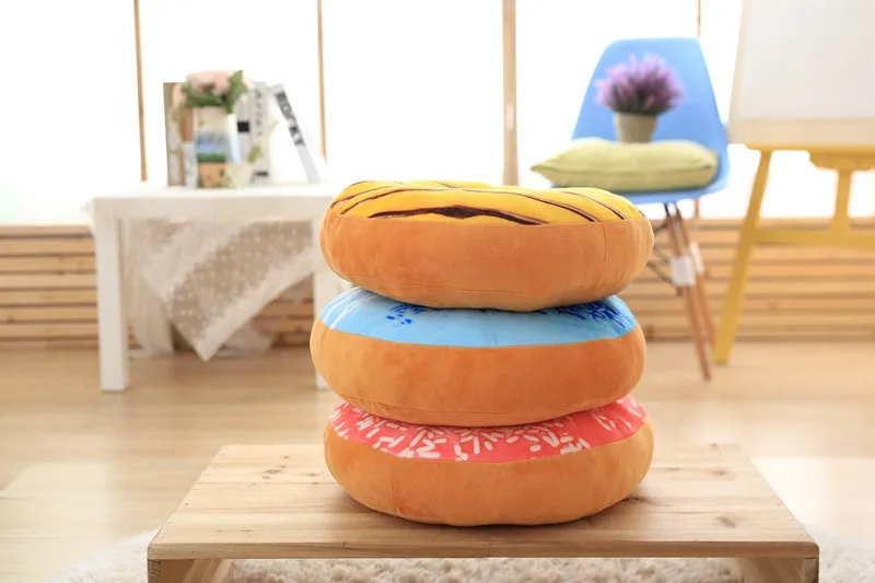 Новое поступление супер мягкая круглая пончик плюшевая мягкая подушка игрушка 40 см* 40 см 1 шт