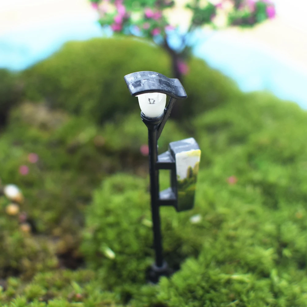 Милый миниатюрный металлический уличный светильник для кукольного домика, дорожный садовый фонарь, микро Ландшафтный мини-садовый домашний декор
