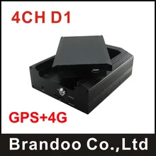 4CH Channel Car Mobile DVR 4G Wireless GPS Realtime Video Recorder For Bus Truck