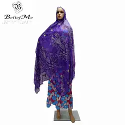 Хороший африканский для женщин шарфы, 2019 Новый мусульманский вышивка чистая шарф со стразами, Pueple шарф из тюли для Шали Обертывания