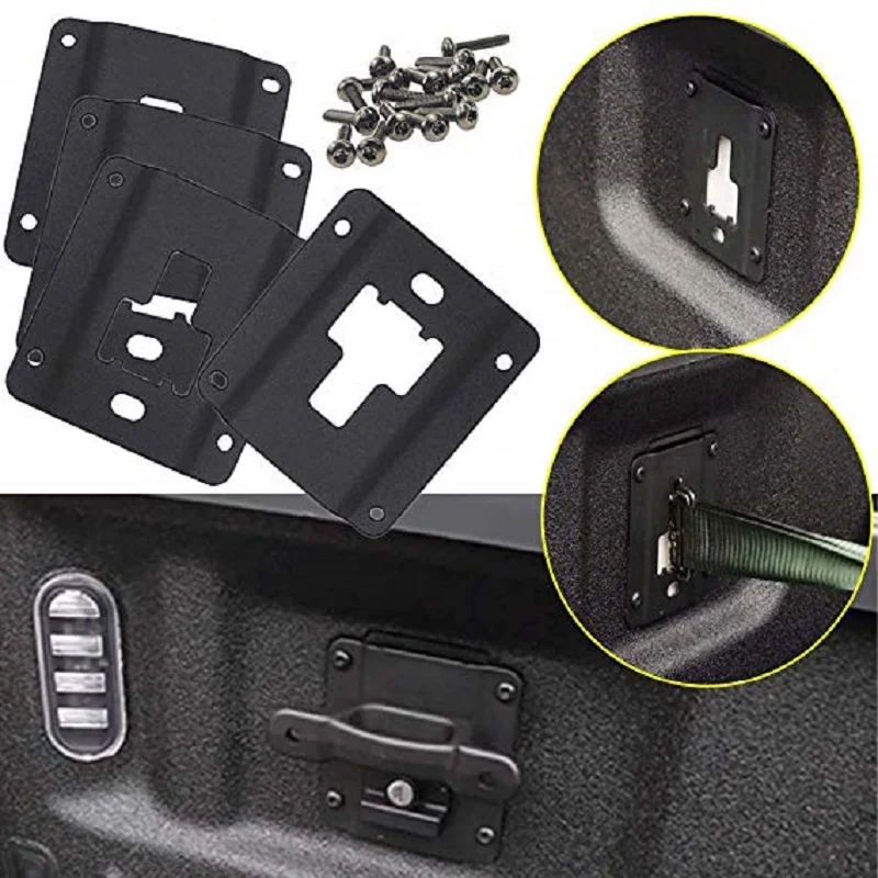 

Bolaxin 4Pcs Tie Down Brackets, Bed Load Hook Reinforcement Panel Fit for Ford 2015-2018 F150 F250 F350 & Raptor FL3Z-9928408-AB