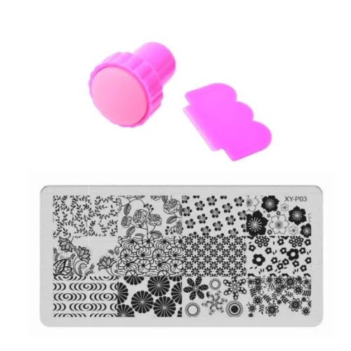 Nail Art Stamping Plate Stamper Sponge Pen Halloween Pumpkin Bats for Image Nail  Polish Template Stamp Stencil Tools Kit - Walmart.com