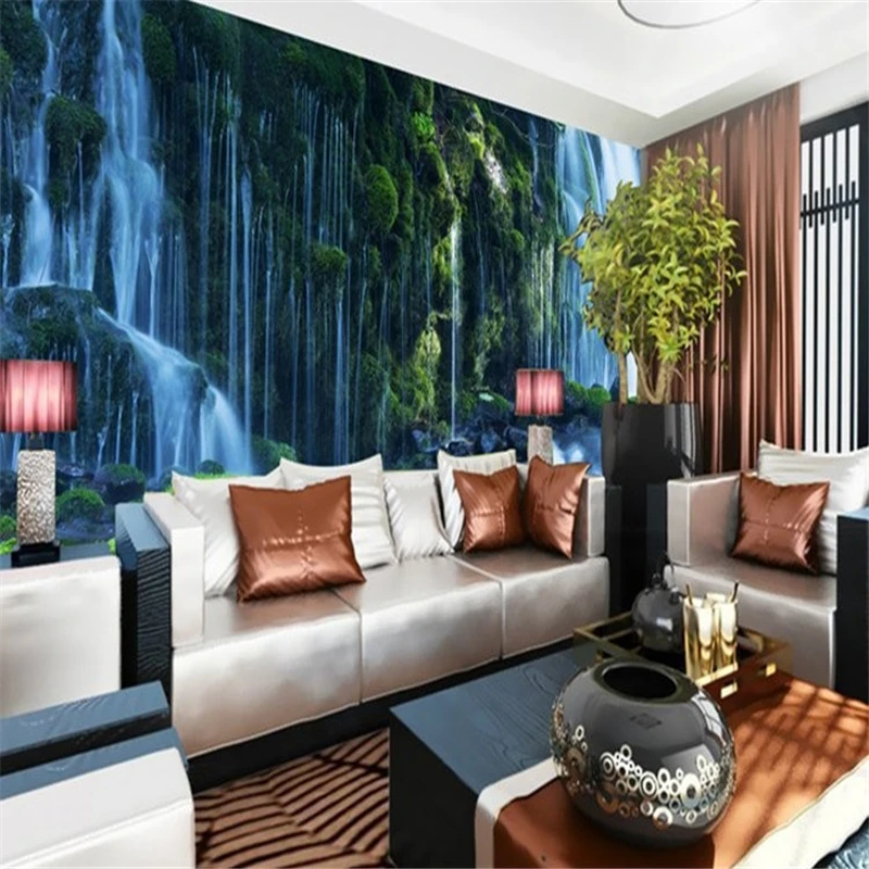 Waterfall landscape Mural wallpaper for walls 3 d Natural scenery full Wall Murals print decals Home Decor photo wall paper roll