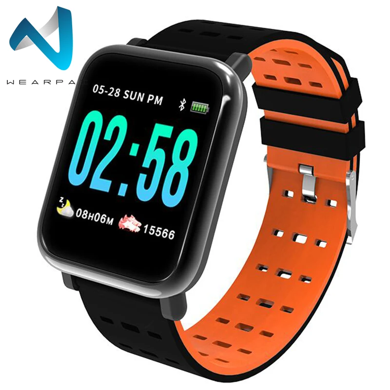 

Wearpai A6 Smart Watch Heart Rate Montiro Call Reminder Fitness Tracker Watch Waterproof IP67 Blood Pressure Sport Band for IOS