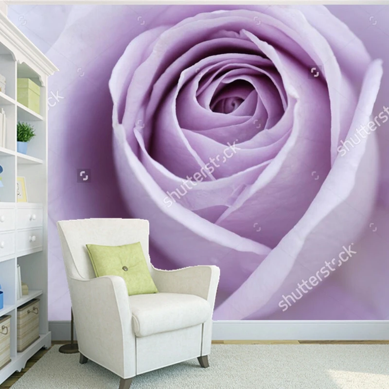 

Custom modern wallpaper,Purple Rose,natural scenery for the living room bedroom restaurant background wall waterproof wallpaper