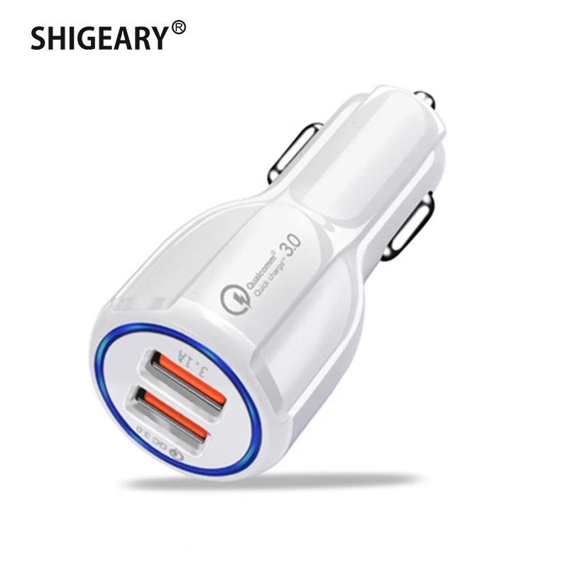 

Cell Phone Charger Quick Charger QC 3.0 Fast Charge 2 USB Car Charger for iPhone Huawei Samsung A50 A70 Xiaomi Redmi K20 Pro
