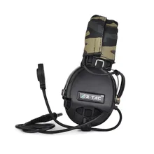Hunting Headset Tactical Headphone Airsoft Camouflage Military Standard Headset Noise Canceling Aviation Walkie Talkie Helmet