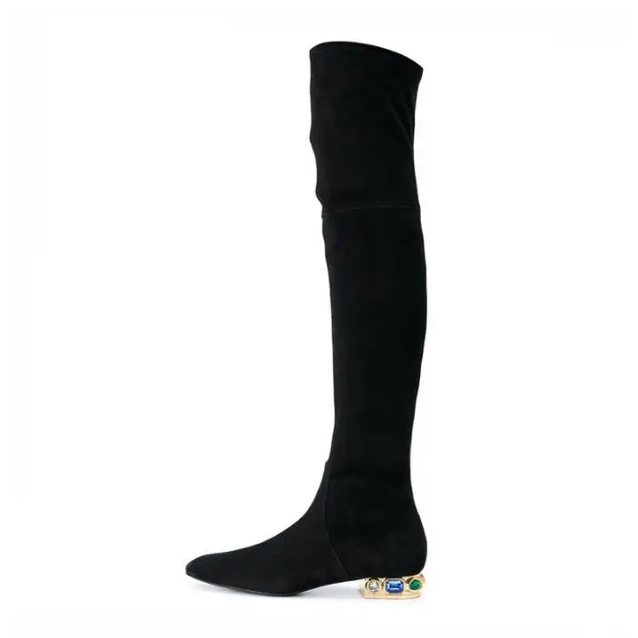 sock boots flat heel