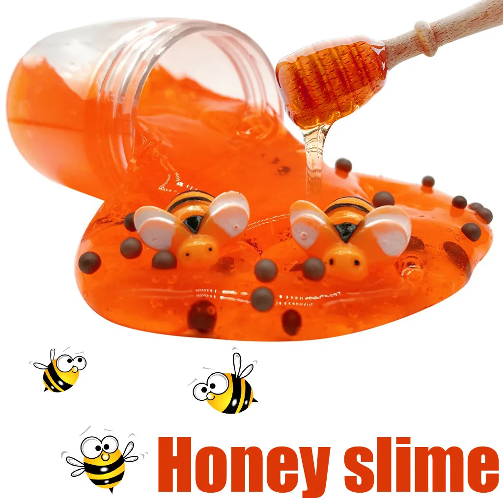 Honey bee смешивание облачной слизи 80 мл honey Slime шпатлевка ароматическая стресс дети глиняные игрушки шлам расческа Рождественский подарок