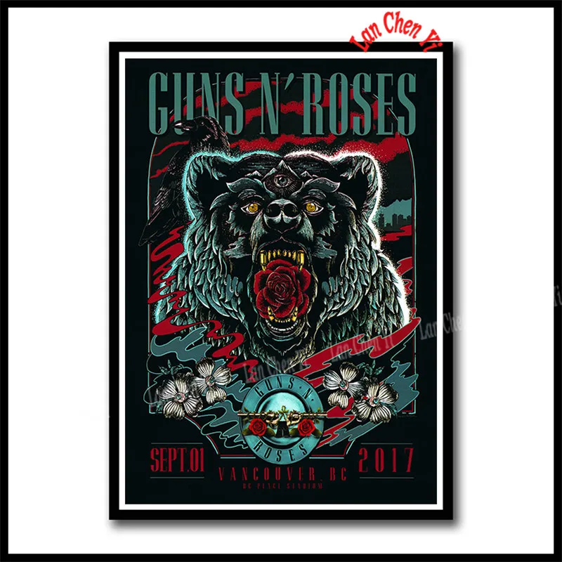 Guns n' Roses жесткая Рок Музыкальная Группа Slash плакат белая бумага с покрытием плакаты отличные фотографии на стену для подарка - Цвет: Светло-серый