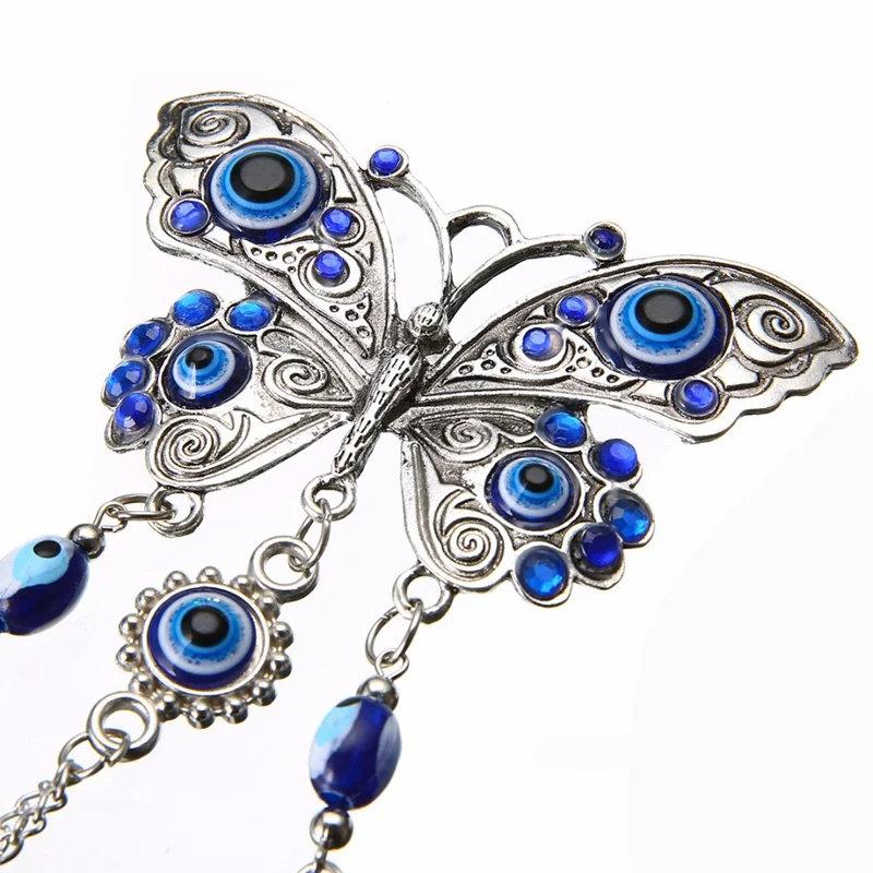 1 шт. подвески в виде бабочки 20 см Lucky Turkish Blue Glass Evil амулет глаза для автомобиля