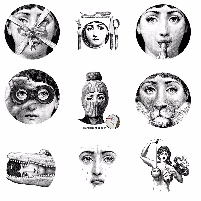 Fornasetti дизайнерские обои 9 шт Милан прозрачные наклейки для украшения гостиной пять размеров