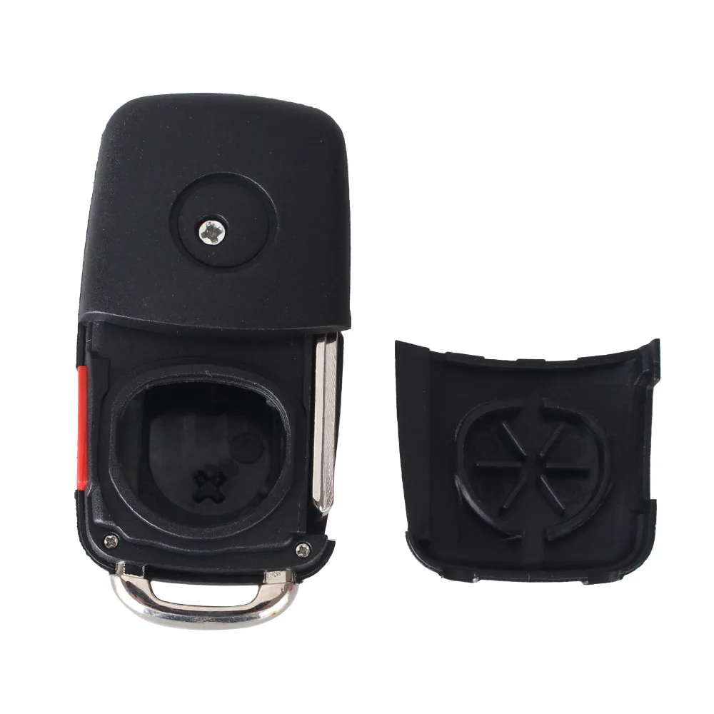 Dandkey 3 + 1 паника 4 Пуговицы удаленное Оболочки подходит для Volkswagen VW Touareg Switchblade флип