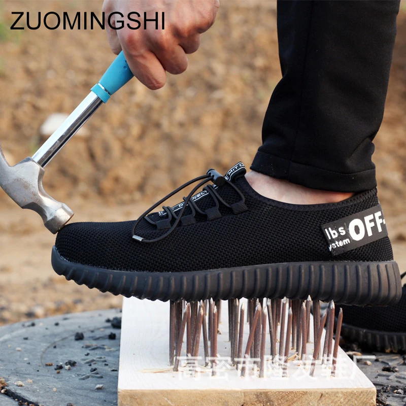 أحذية أمان الرجال بوت الصلب اصبع القدم ثقب واقية باطن تنفس مكافحة تحطيم أحذية عمل رجل الأحذية أحذية أمان الرجال بوت الصلب اصبع القدم ثقب واقية باطن تنفس مكافحة تحطيم أحذية عمل رجل الأحذية