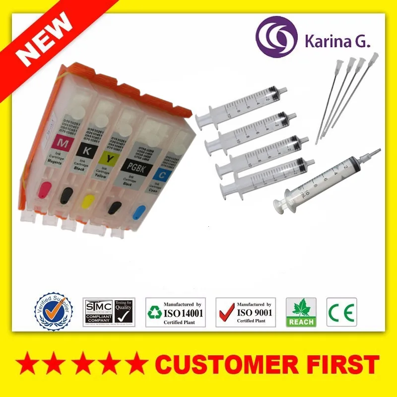 1set for PGI 150 cli 151 pgi150 refillable ink cartridge For Canon PIXMA IP7210 MG5410/NX921