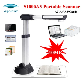 

Eloam S1000A3 10MP 3648*2736 Portable Foldable A3 Document Scanner High-Speed USB Camera Scan Book Photo A3 A4 A5 HD Cam Scanner
