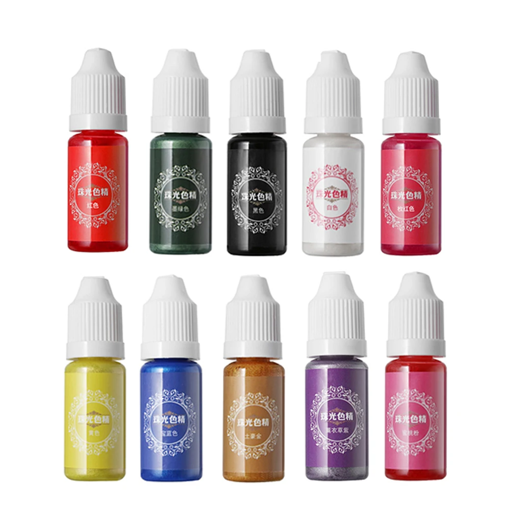 

1 Bottle 10ml Liquid Pearl Resin Pigment Dye UV Resin Epoxy Resin DIY Making Crafts Jewelry Accessories Hot Sale