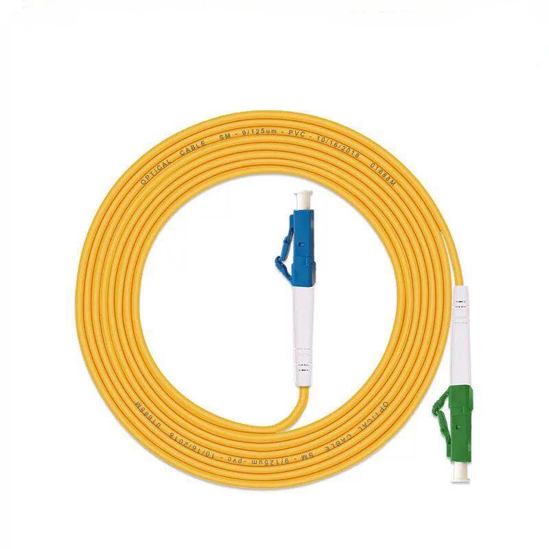 

10 Pcs/bag LC APC to LC UPC Simplex 3.0mm PVC Single Mode Fiber Patch Cable jumper Free shipping