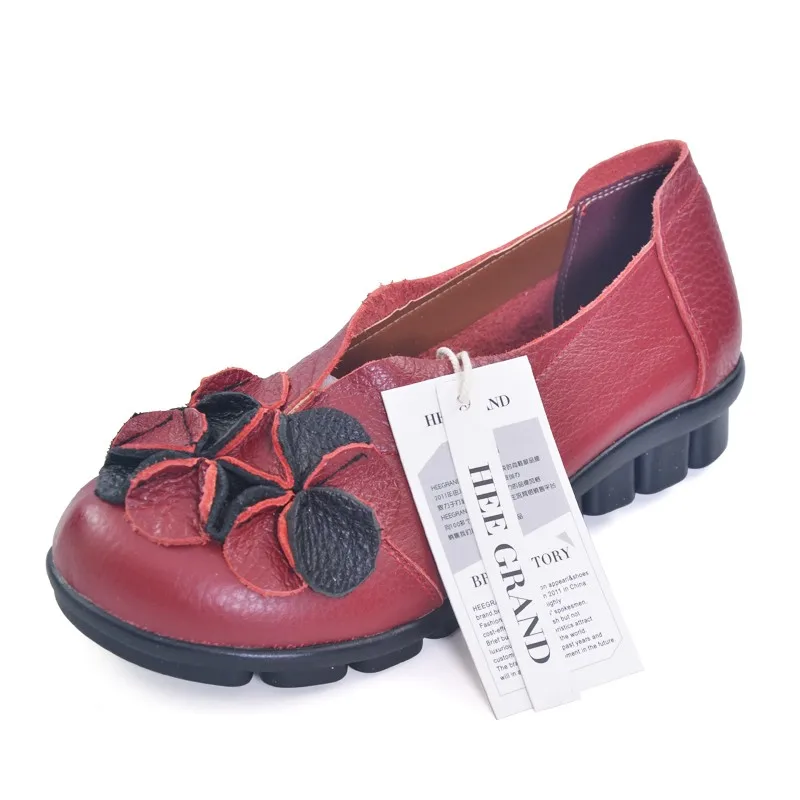 HEE GRAND/женские лоферы из искусственной кожи, весенние туфли без шнуровки на нескользящей подошве с цветочным принтом, женская обувь, размер 40, XWD3683