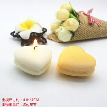 

New Arrival*Two holes Love shape Scented candle molds Macarons cake molds