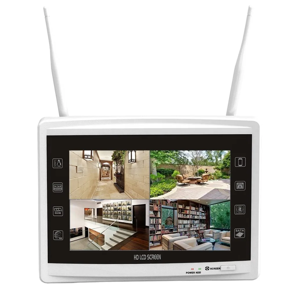 Система видеонаблюдения 4 канала Wi Fi 960P 11 дюймов канальный сетевой