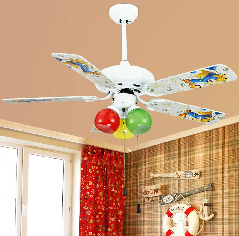 Children Cute Cute Style Fan Lights Ceiling Fan Light Boys And