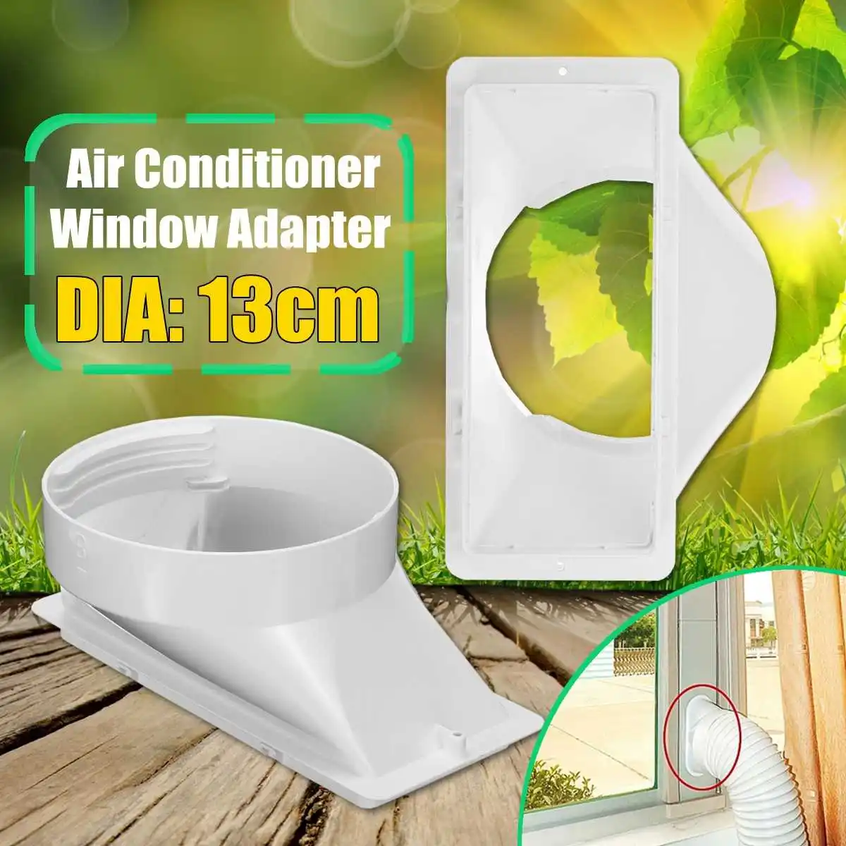 

13/15cm flat/long square mouth Summer mobile air conditioning universal interface with filter vent air conditioning accessories