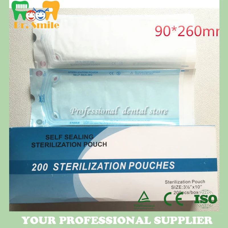 Sterilization Pouches Bags 200pcs/box 260 x 90mm Large Size Medical
