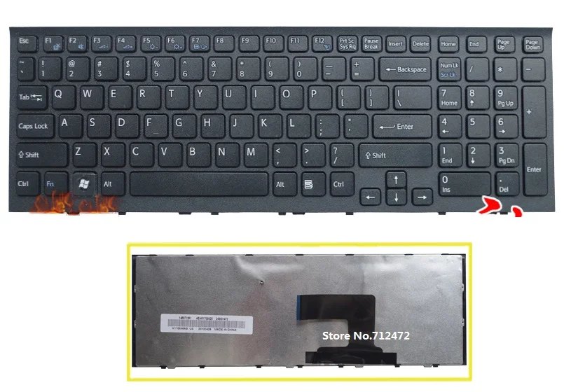 SSEA Nový notebook USA klávesnice pro Sony Vaio VPC-EH VPCEH řada PCG-71811L PCG-71811M PCG-71811W PCG-71911L
