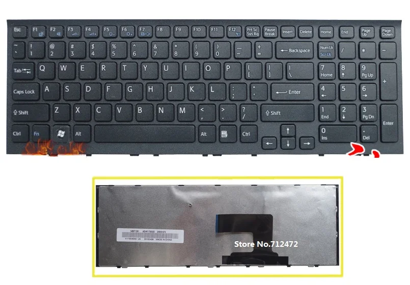 Клавиатура для ноутбука SSEA новая американская клавиатура Sony Vaio серия VPCEH серии