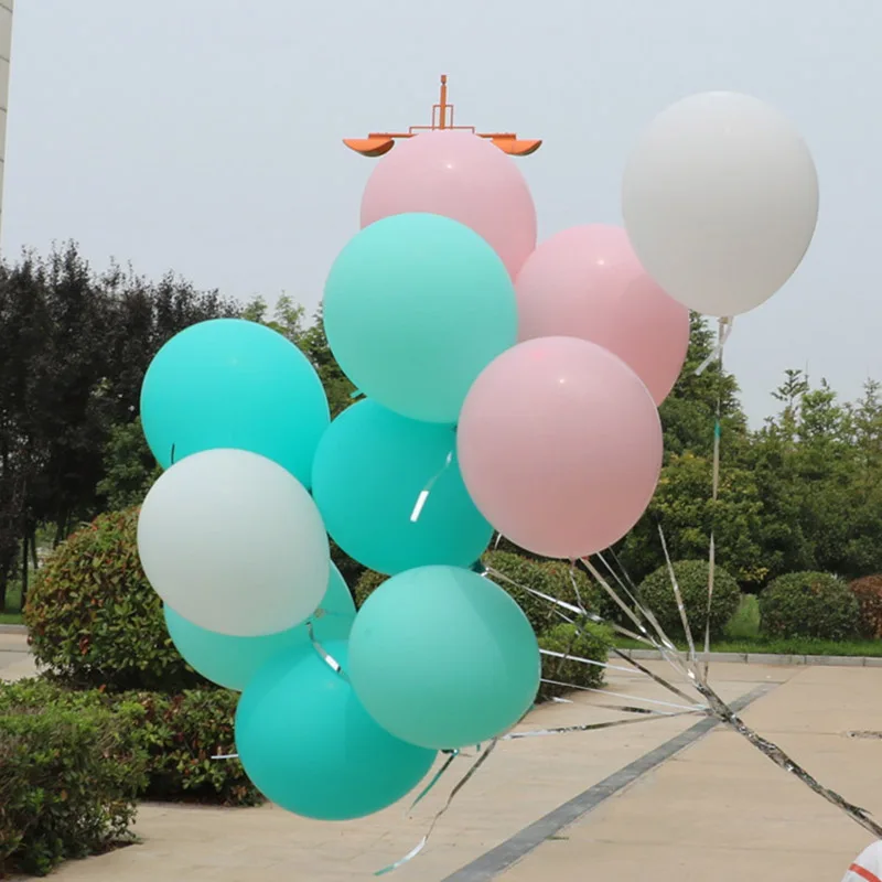 10 шт Валентина воздушные шары Тиффани Синий Белый Розовый латексные шары, гелий украшения для свадьбы дня рождения поставки надувной воздушный шар - Цвет: mix4