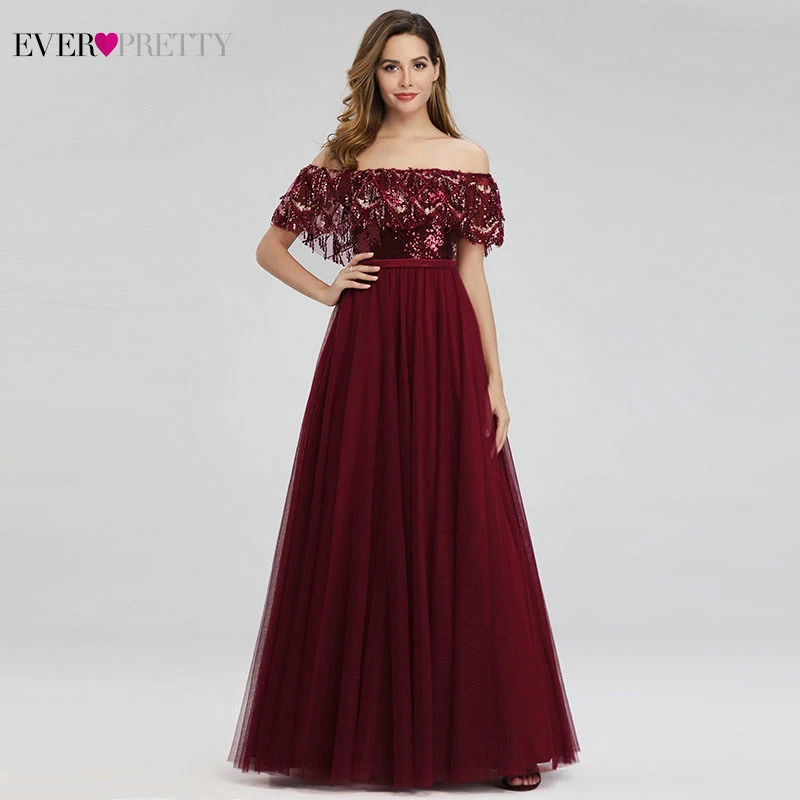 evening dresses off shoulder