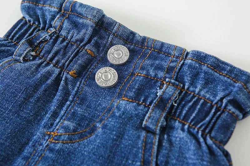 2020 New Girls High Waist Jeans Baby Solid Color Waist Jeans Jeans Girls Leggings Baby Girl Clothes Kids Leggings