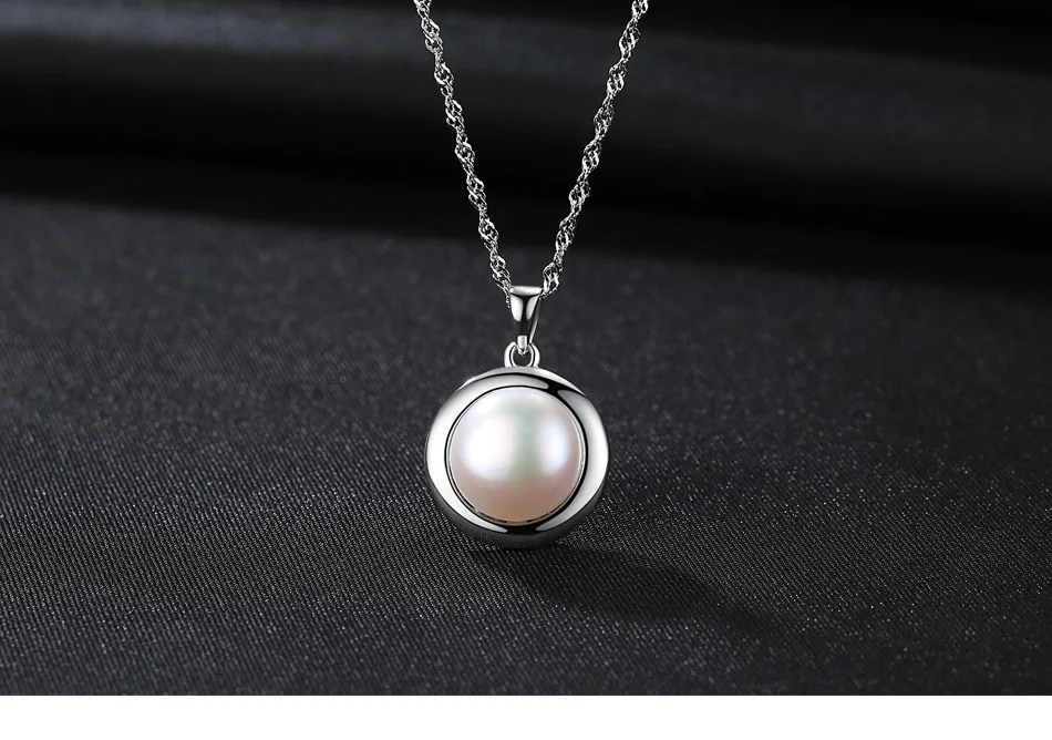 

S925 Sterling Silver Necklace Pendant Natural Pearl Necklace Korean Simple Women's Accessories GW22
