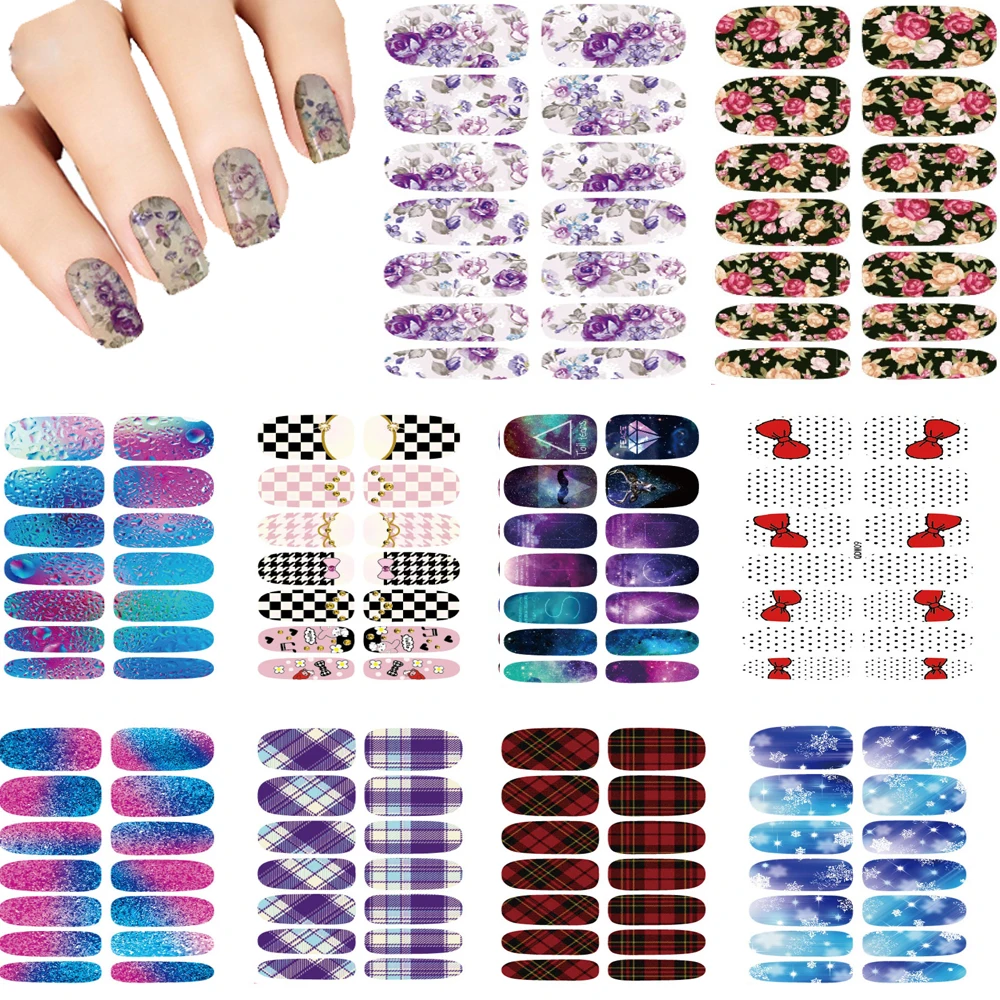 Buy Hot 10pcs Set Hot Nails Art Sticker waterproof