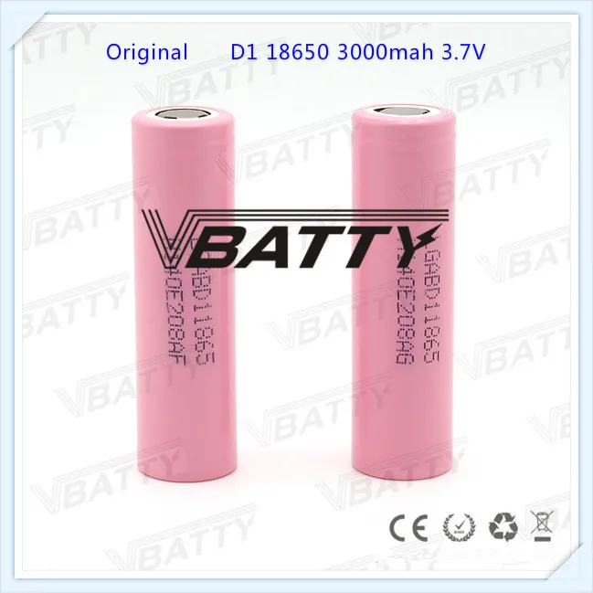 Original for LG D1 18650 3000mah 3.7V battery Li-ion ic cj 18650s aaa18650 protable18650 coolfire (1 pc) | Электроника
