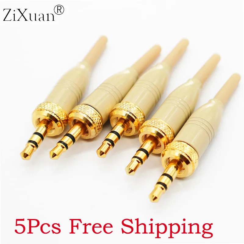 

Gold Plated 3.5mm 1/8 Screw Lock Stereo DIY Connector Audio Adapter for Sennheiser Sony Headset Tie Clip Lavalier Mic Microphone