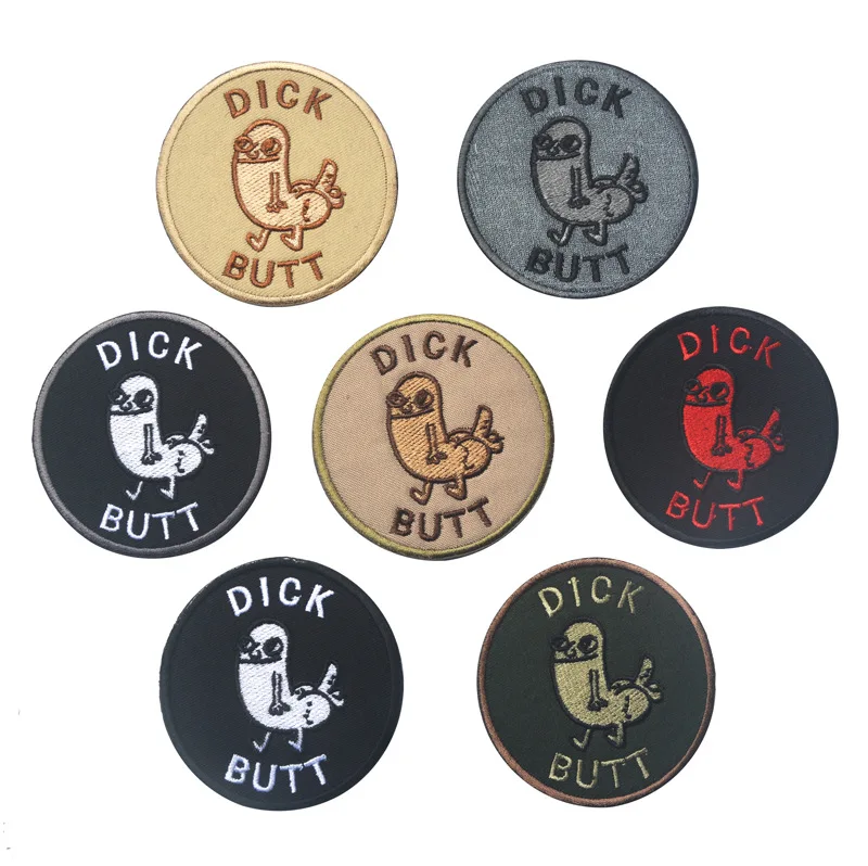 

Dick butt patch funny embroidered patches with hook Tactical badges morale Military army for backpack coat