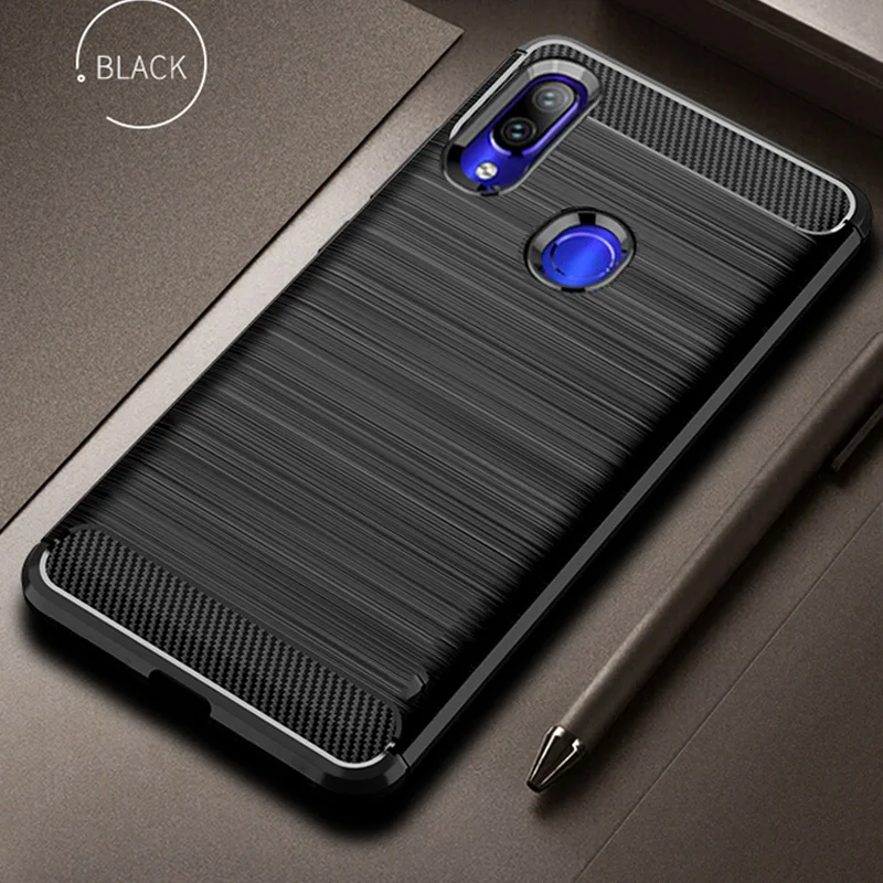 

For Xiaomi Redmi 7 Case Silicon Cover Carbon fiber Phone Case for Xiomi Redmi 7 Redmi7 Cover Full Protection Case Bumper Shell