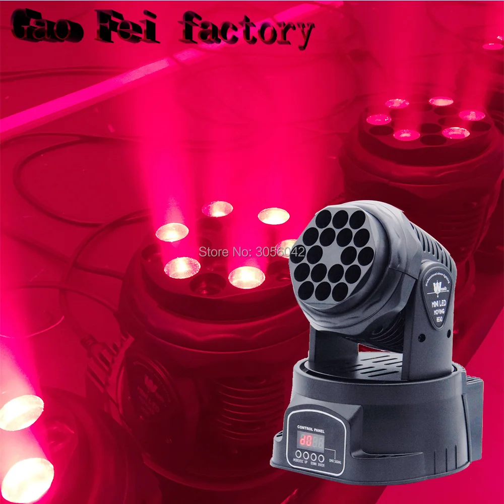 

13 Channels DMX 18x3w LED Beam moving head light professional Light for DJ Disco Stage