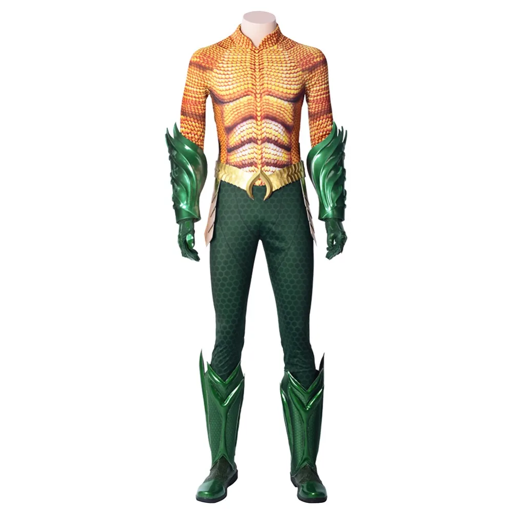 Костюм Aquaman Обувь для косплея Лиги справедливости Спортивный костюм Артура Карри