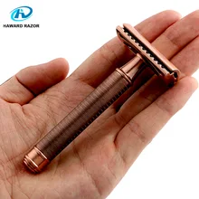 HAWRAD Безопасная бритва, Мужская Ручная бритва для бритья, бритва для удаления волос, Классическая бритва с двойными краями, бритва из цинкового сплава+ 10 лезвий