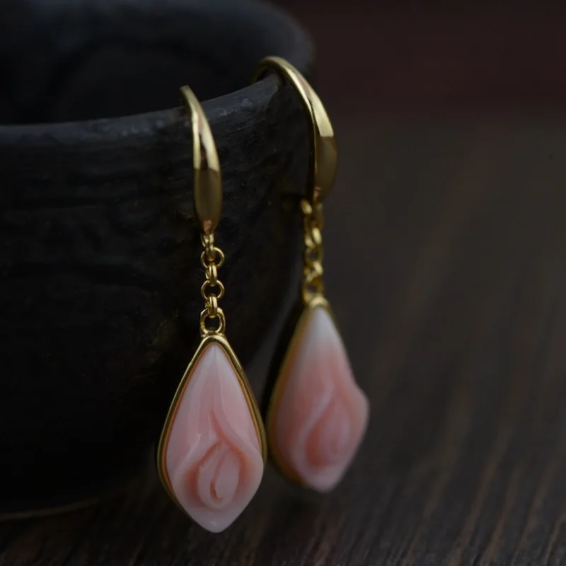 

The golden deer S925 silver gold-plated silver style Mr Eardrop female simple delicate queen New gift
