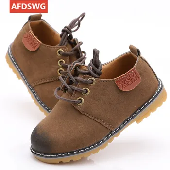 

Ballroom shoes boys Fall 2018 new fashion gray retro men and women wear large leather shoes princess leather shoes kids girls