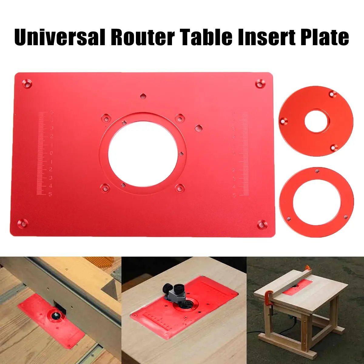 

Universal Router Table Insert Plate Aluminium Alloy For DIY Woodworking Engraving Machine 200x300x10mm High Quality